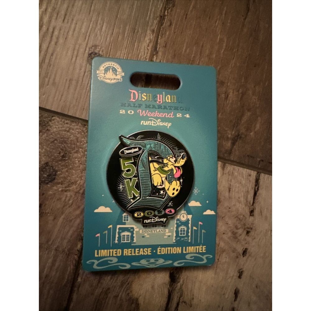 Disneyland Disney 2024 Half Marathon Weekend Pluto 5K Run LR Pin